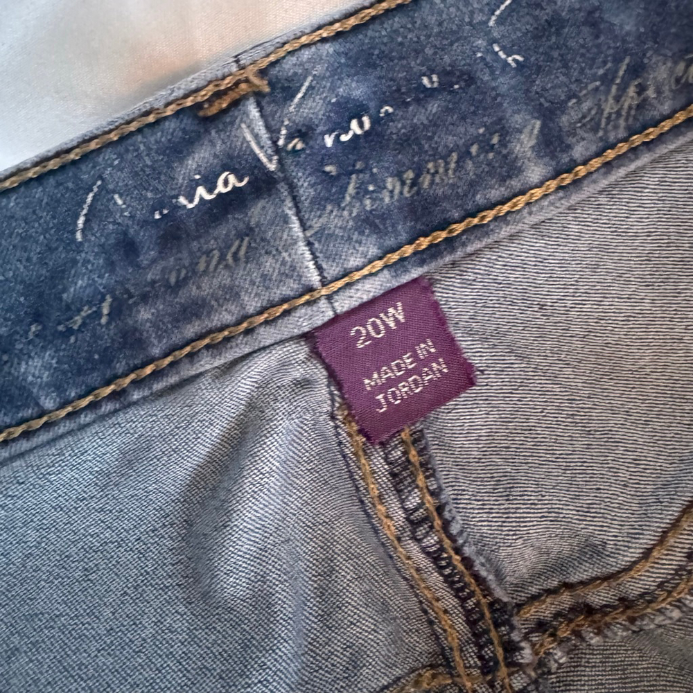 Women's Via Vianna Blue Bridget Slim Leg Jeans 20W - Picture 7 of 8